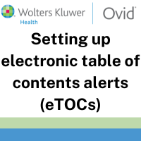 eTOCs journal alerts