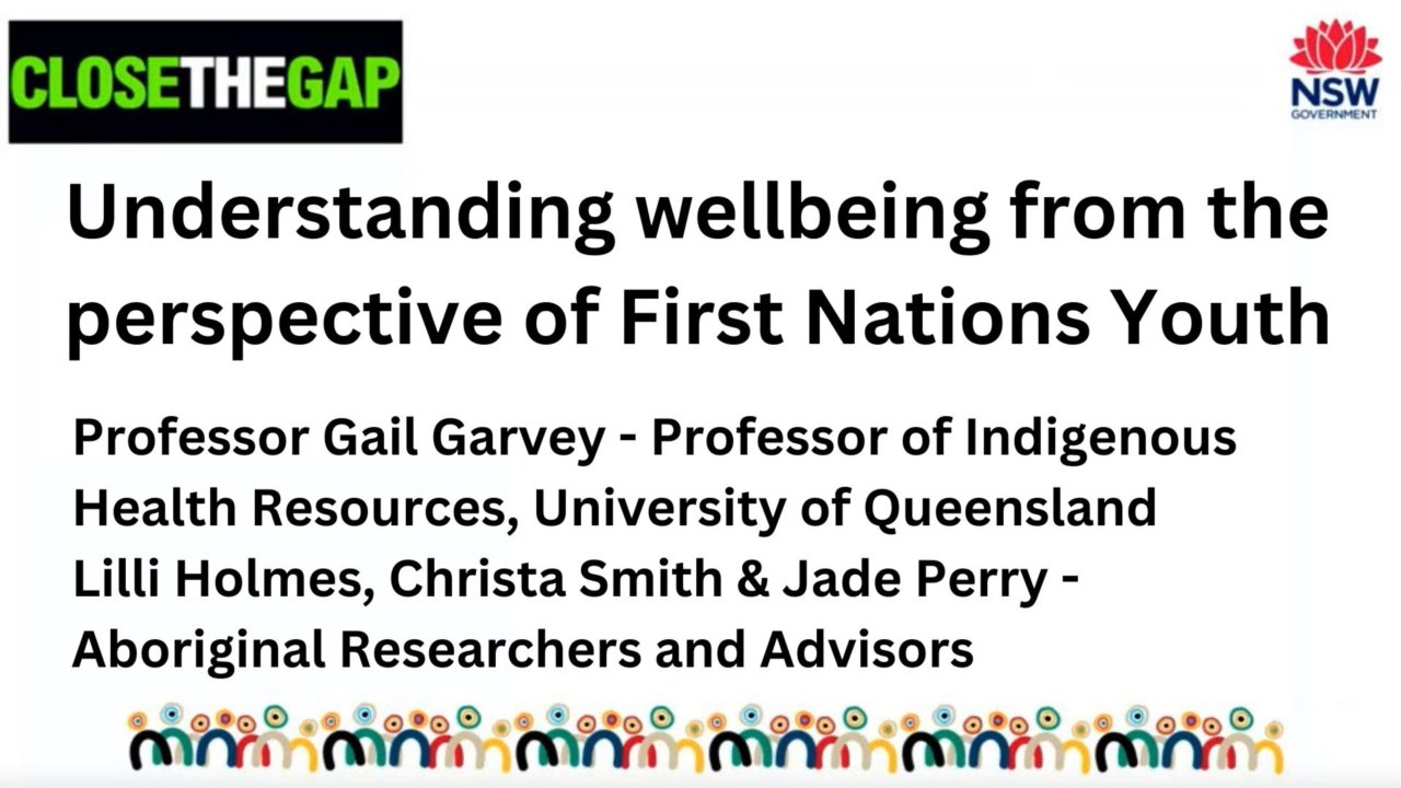 Understanding wellbeing from the perspective of First Nations Youth