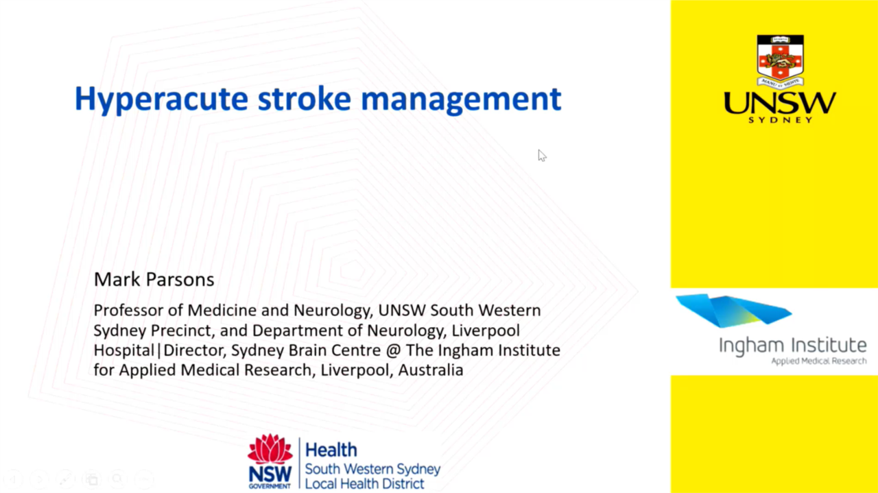 Hyperacute stroke management